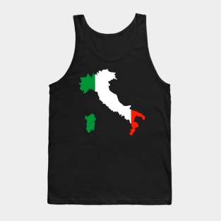 Italian Flag with map Tank Top